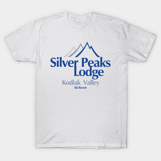 Silver Peaks Lodge - Kodiak Valley Ski Resort T-Shirt by Meta Cortex